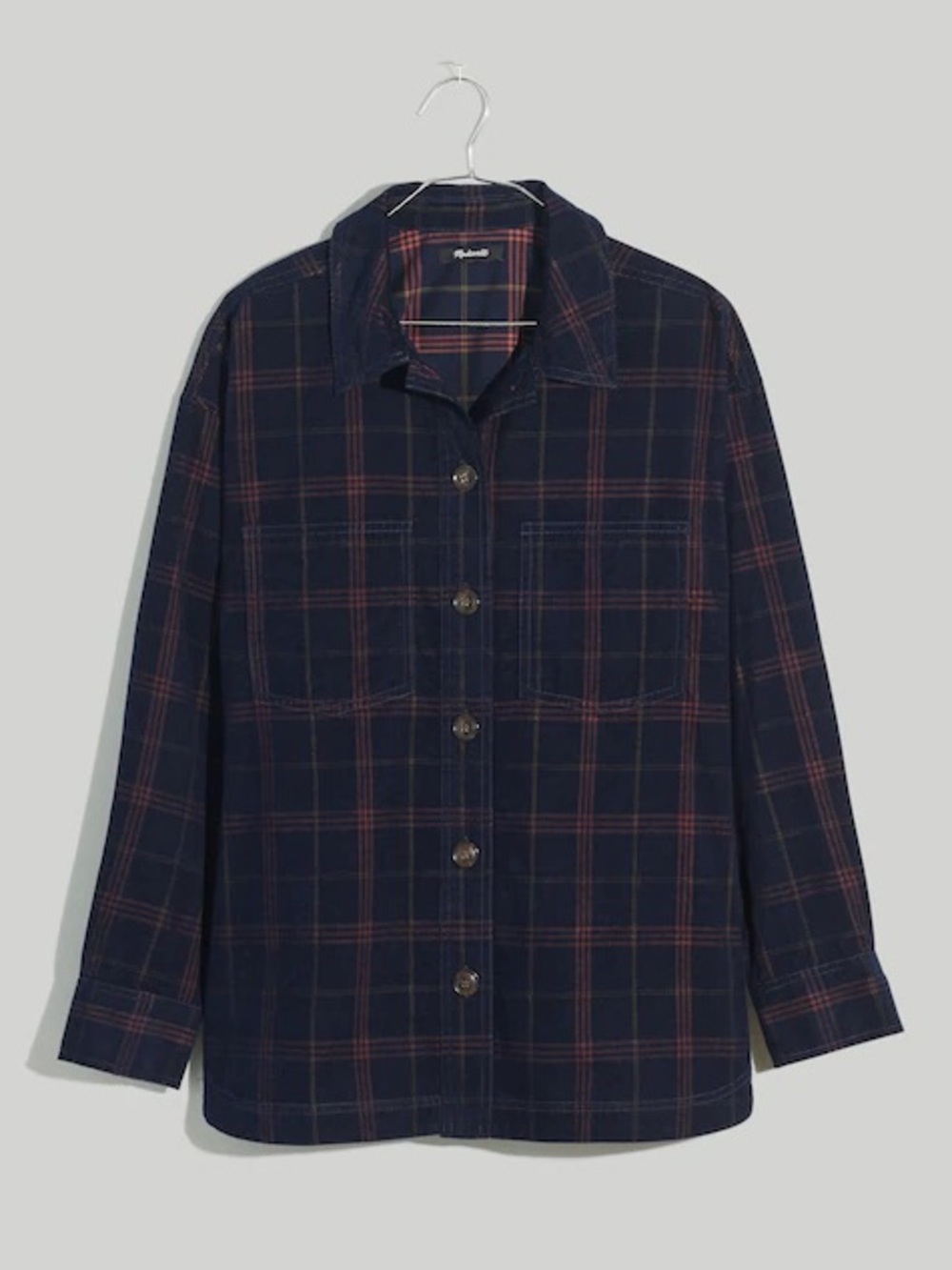 Madewell Corduroy Kentwood Oversized
Shirt Jacket in Plaid Size Small